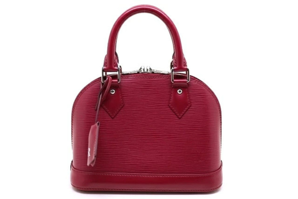 LOUIS VUITTON LV Alma Handbag Fuschia Pink Epi Leather Pink